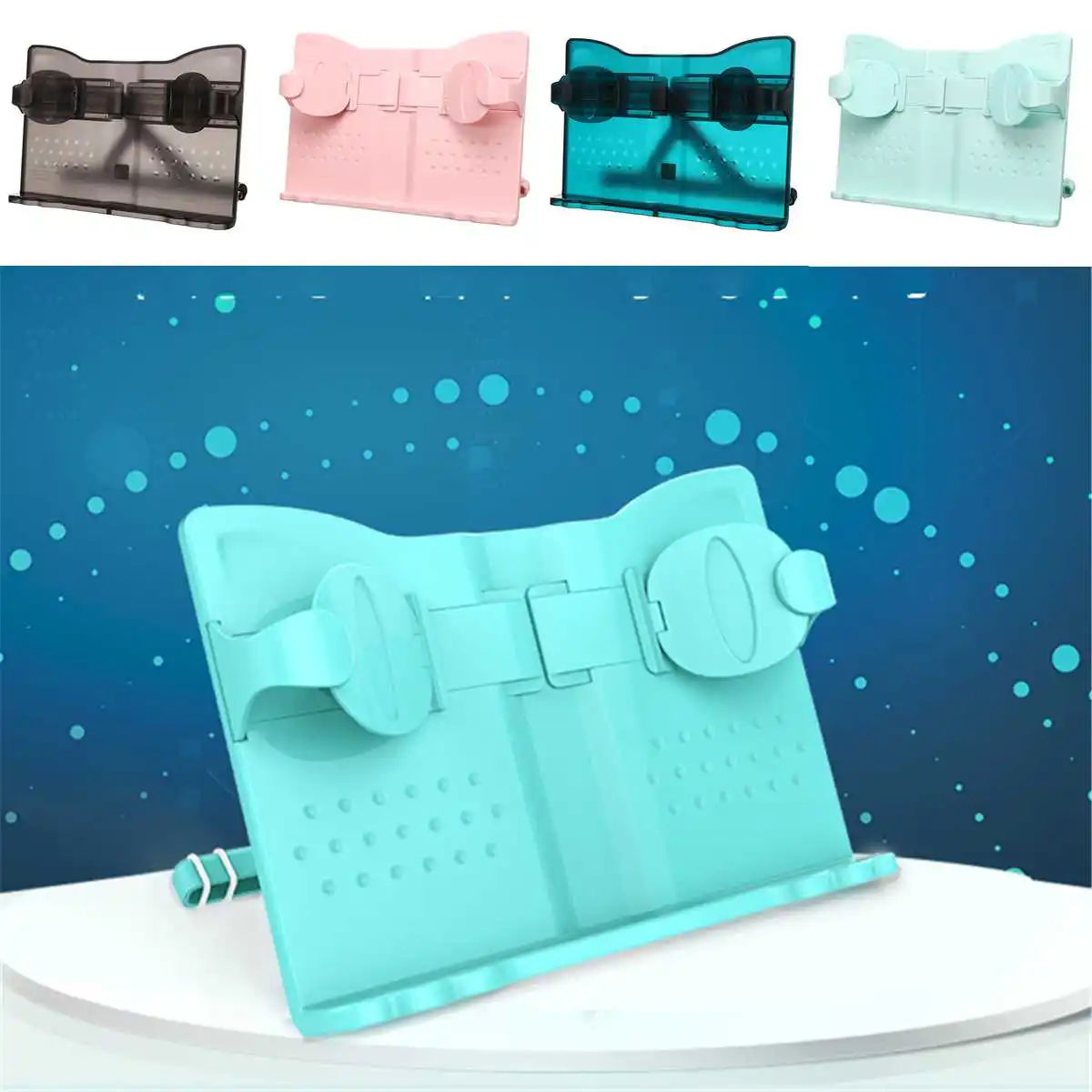 

Colorful Book Stand Holder Adjustable Portable Music Reading And Multifunctional Plastic Book Holder For Reading Office Supplies