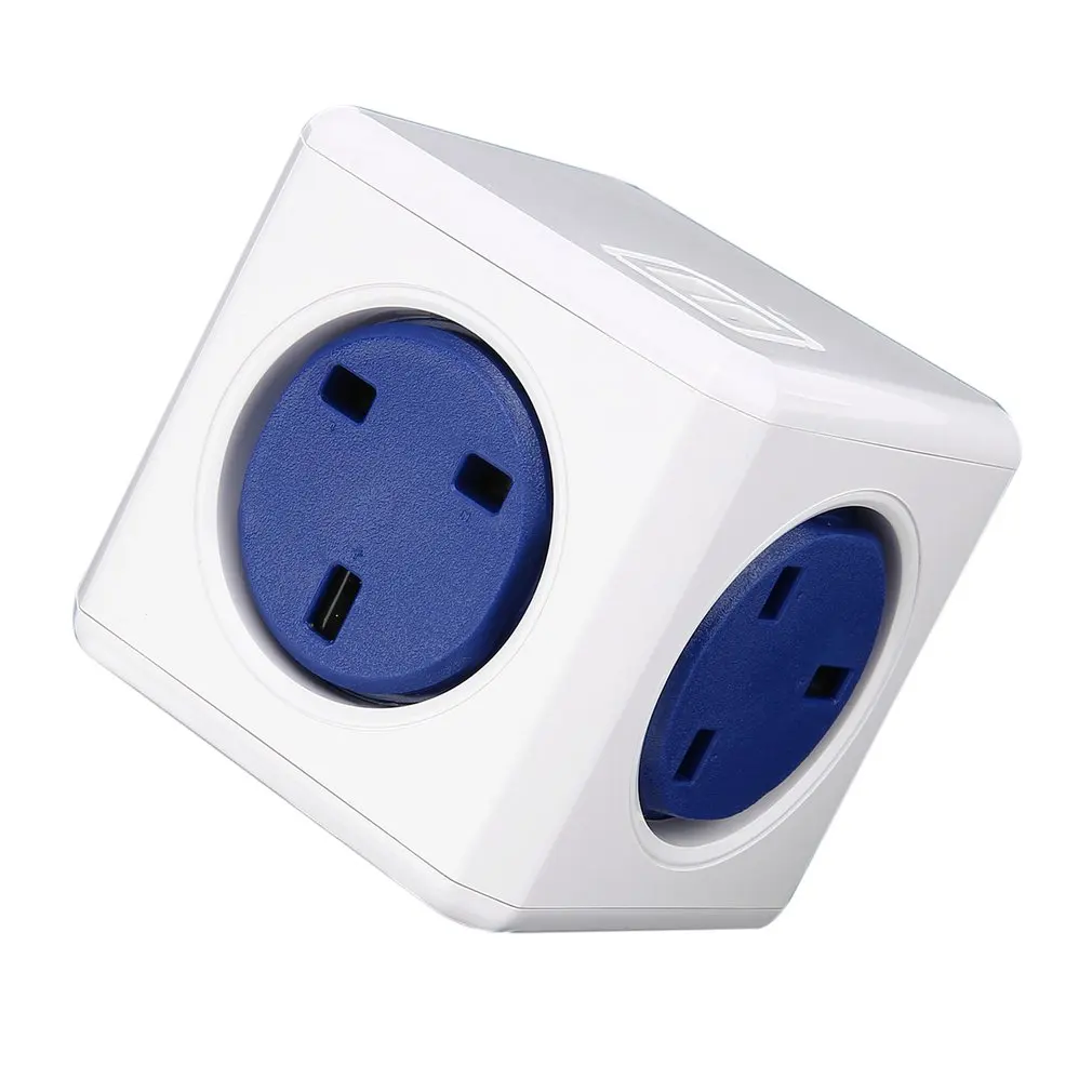 Pаспродажа USB Мощность Cube гнездо адаптера настенное крепление Magic Cube Великобритании плагин на нескольких точек Мощность расширение полосы Путешествия...