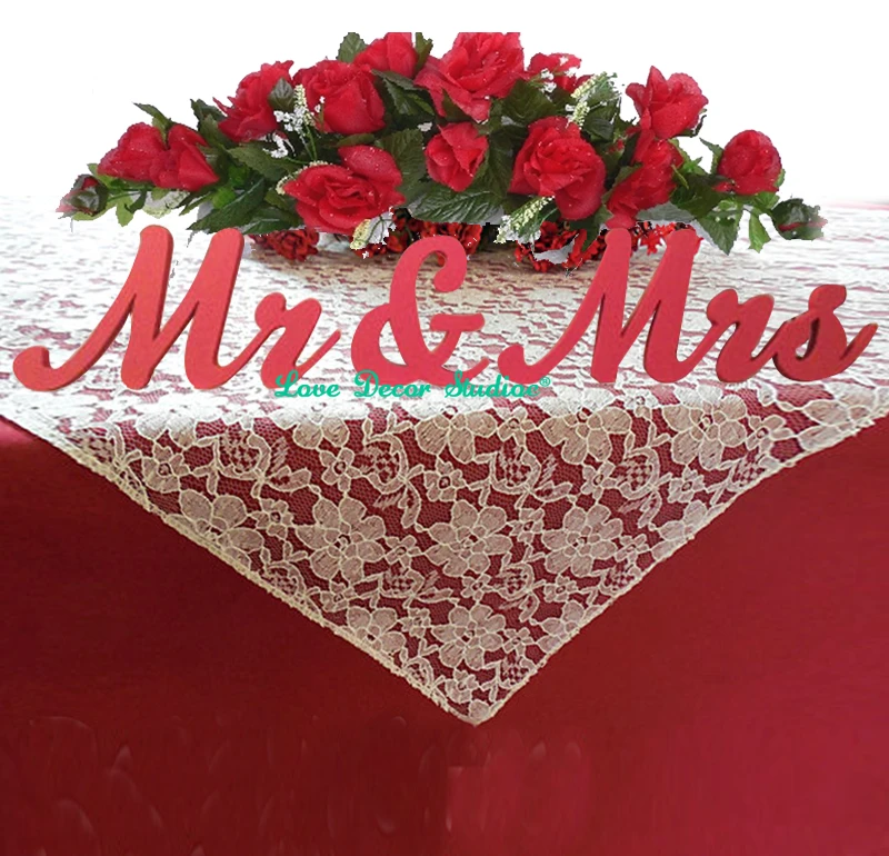 

Red Wedding Letters - Mr & Mrs sign - New Script - big size - Free-standing - Mr & Mrs sign letters