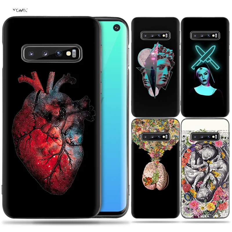 

Silicone Case Coque for Samsung Galaxy S8 S9 S10 Lite Plus S10e 5G S7 Edge S8+ S9+ S10+ Note 8 9 Medical Human Organs Brain Meri
