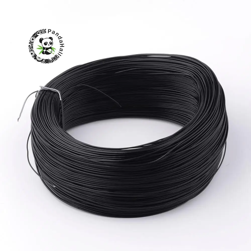 Iron Wires, with Rubber Covered, Black, 1mm; about 200yards/rollin