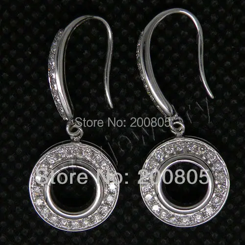 

Find Jewelry Setting Earring Drop,Solid 18Kt White Gold Diamond Semi-Mount Earrings For Sale Round 6mm E141A