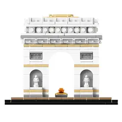 Город ул. французский Триумфальная арка модель строительные блоки Наборы сборки Кирпичи Детские игрушки, совместимые 21036