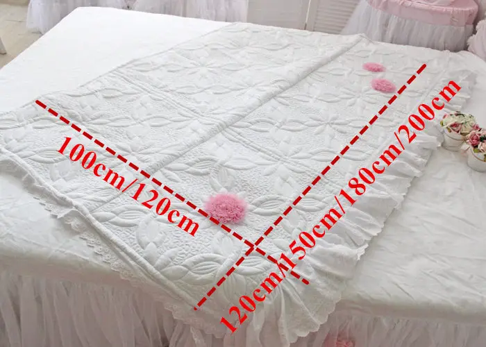 Белый романтический Принцесса Кровать Чехол на спинку кровати свадебные декоративные вышивка кружева наволочки цветок стеганая кровать доска полотенце