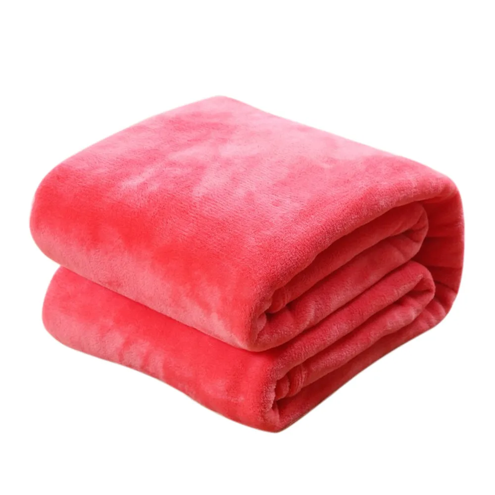 50x70 см переносное однотонное Надувное одеяло для дивана, фланелевое одеяло, зимняя теплая супер мягкая простыня для детей, домашний текстиль