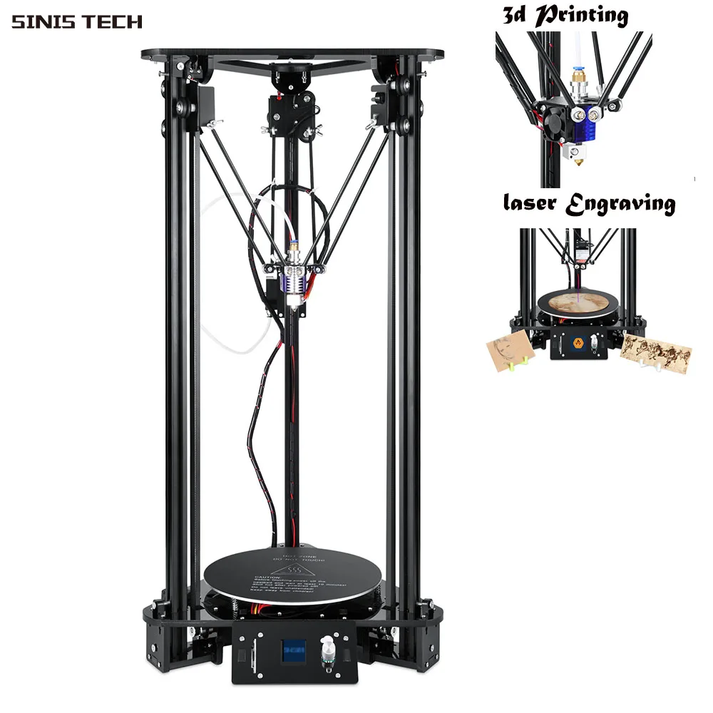 

SinisT1 Delta 3D Printer 3D DIY Printer Kit Printing Size 180*320MM Cheap Machine Box Easy to Assemble Ship from Czech Republic