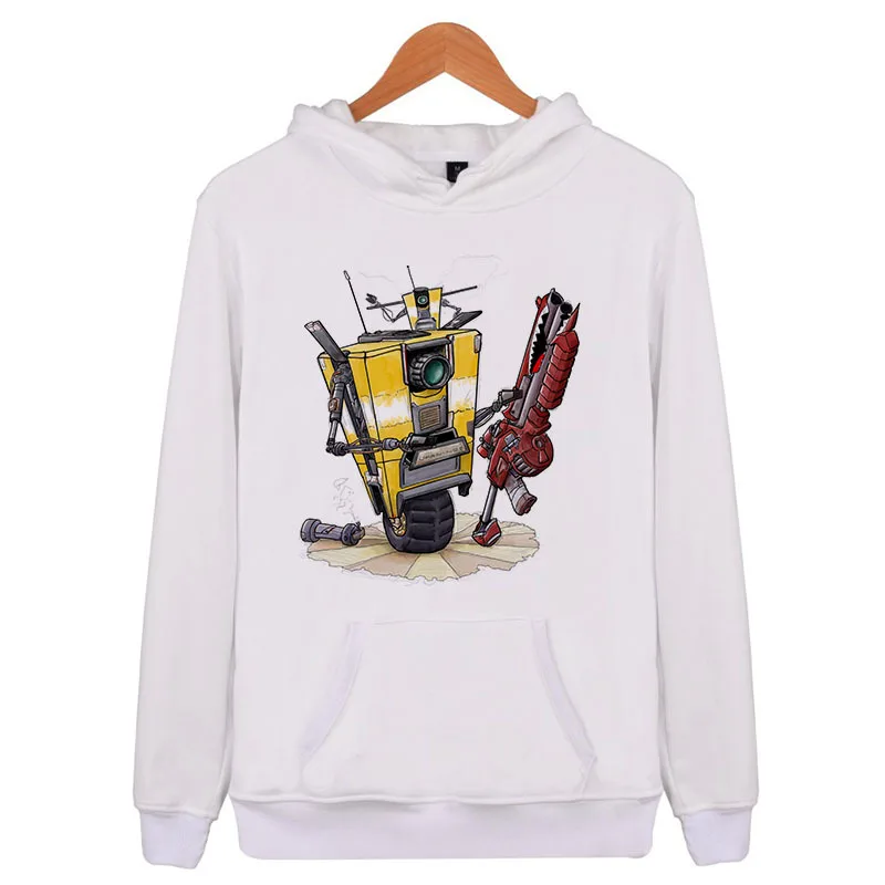 

Borderlands claptrap Hoodies Men/Women Sweatshirts Hip Hop Hooded Pullover sweatershirts male/Women Clothes Q5208