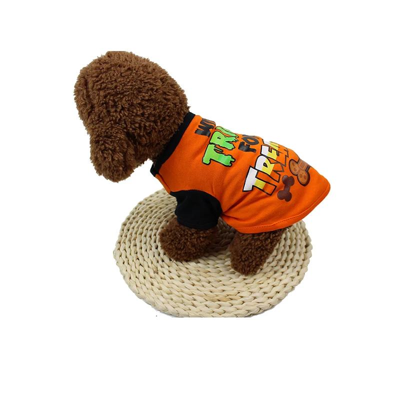 Собака Хеллоуин костюм Щенок Чихуахуа Рубашка с рисунком «Собаки» Французский бульдог одежда мопса жилет футболка Забавный мультфильм