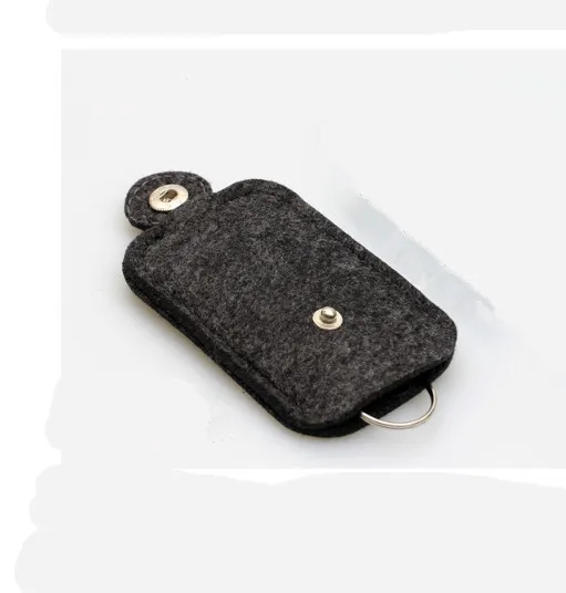 dark grey 1 шт. модная сумка для ключей от автомобиля, кошелек, кошелек, шерстяной фетровый брелок, держатель для ключей, карманный органайзер, чехол, сумка для мужчин, ключница - Цвет: dark grey