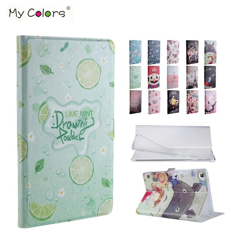 Mediapad T3 7,0 из искусственной кожи чехол 7 ''тонкий принт Смарт Защитный Стенд кожи для huawei Mediapad T3 7 BG2-W09 планшеты Fundas