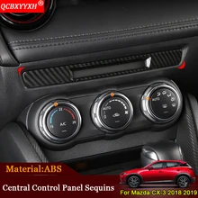 QCBXYYXH автомобильный Стайлинг ABS Автомобильная Центральная панель управления Украшение Наклейка блестки Авто внутренние аксессуары для Mazda CX-3