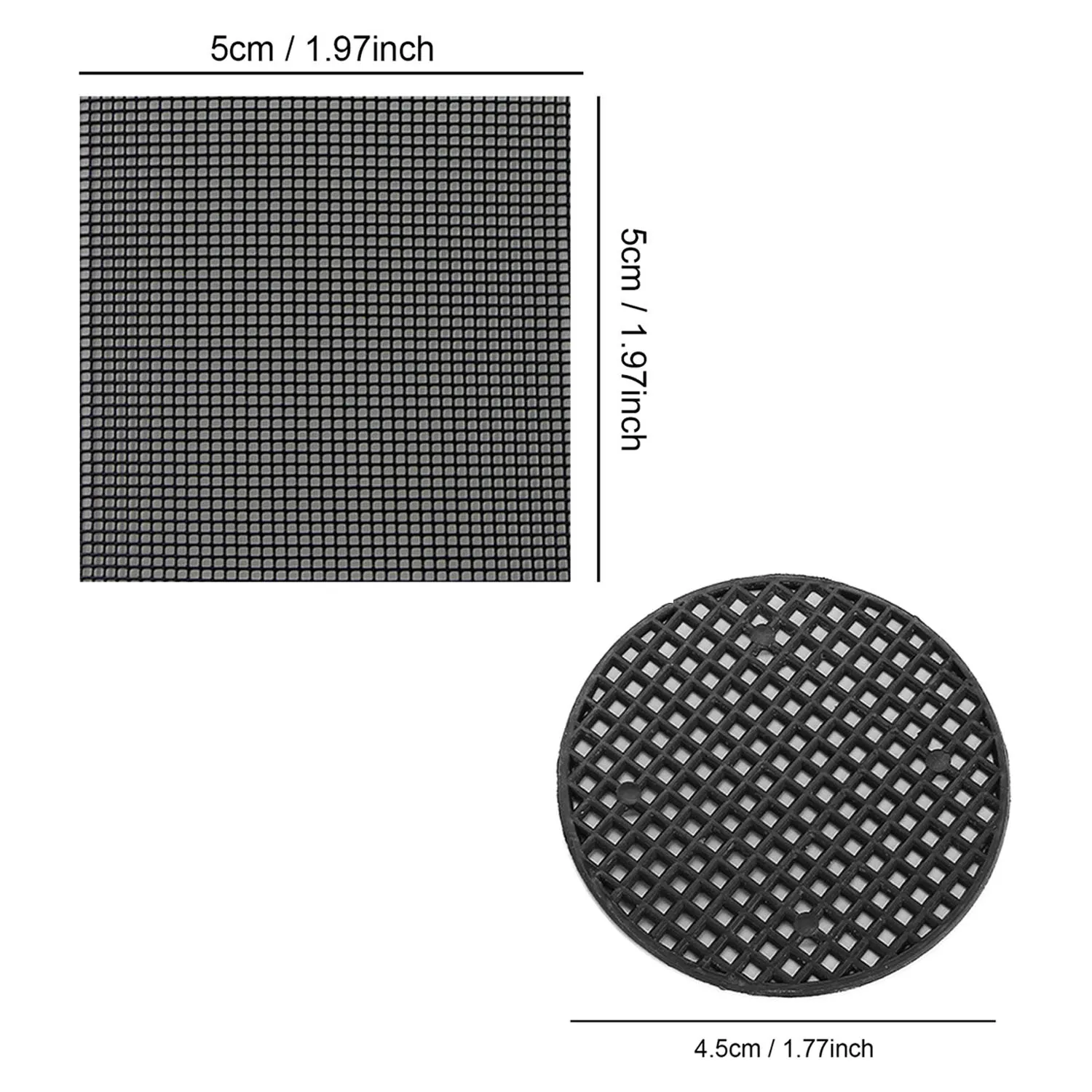 Behogar, 50 шт в наборе, 5x5 см квадратный дренаж экраны, 50 шт в наборе, 4,5 см круглая сетка тормозные колодки для бонсай-суккулент избежать гниения корни почвы борьба с вредителями