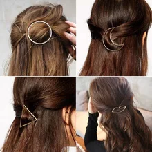 1 ПК заколки для девочек заколка из металлического сплава аксессуары для волос заколка металлические круглые Полумесяца челка зажим, дужка Шпилька заколка G0403