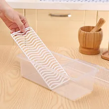 Пластиковый ящик для хранения фруктов и овощей, контейнеры для хранения еды со съемной сливной пластиной 66CY