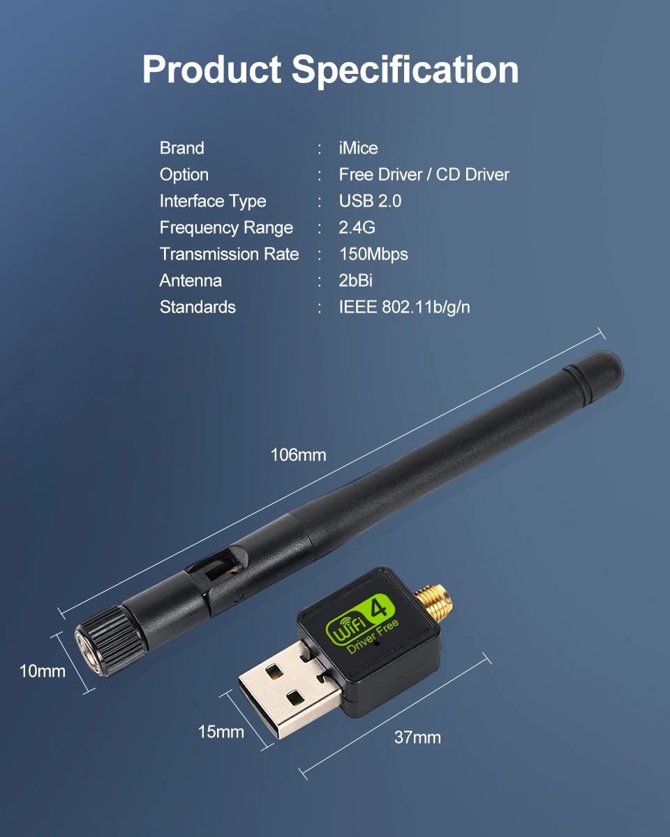 USB Wifi адаптер Wi-fi USB Ethernet mt7601 Wifi ключ Antena Wi-fi USB адаптер Сетевая карта 5 ГГц Wifi приемник ПК USB LAN