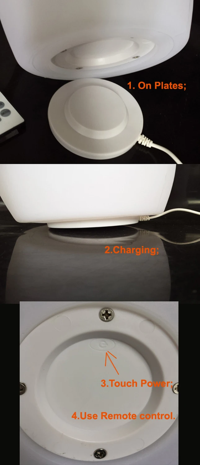 Lâmpada de Incandescência Humor com Controle Lâmpada de Mesa de Cabeceira Mudança de Cor Skybesstech Recarregável Bola Remoto Regulável Luz 16 1pc D30cm Usb 20 High Quality Luzes e Iluminação