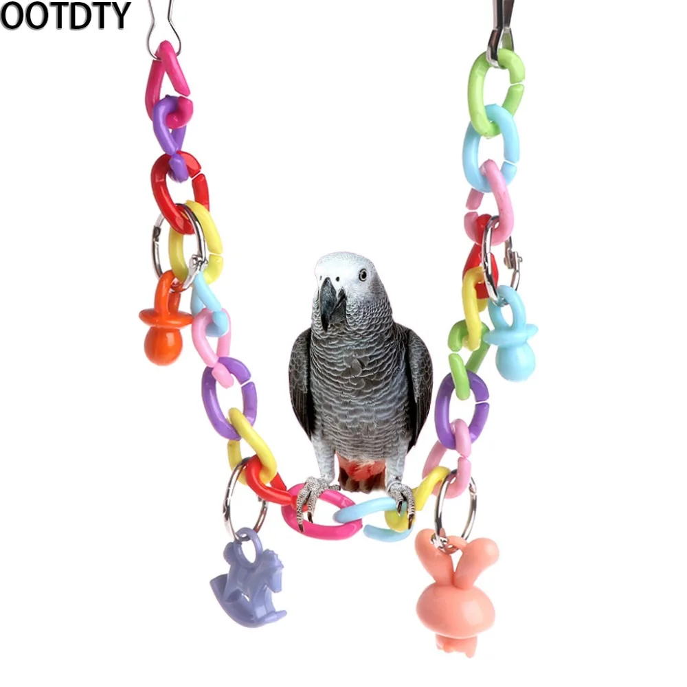 

OOTDTY 10 Pcs Parrots Birds Toys Accessories Hooks Stainless Steel Supplies Pets Cage