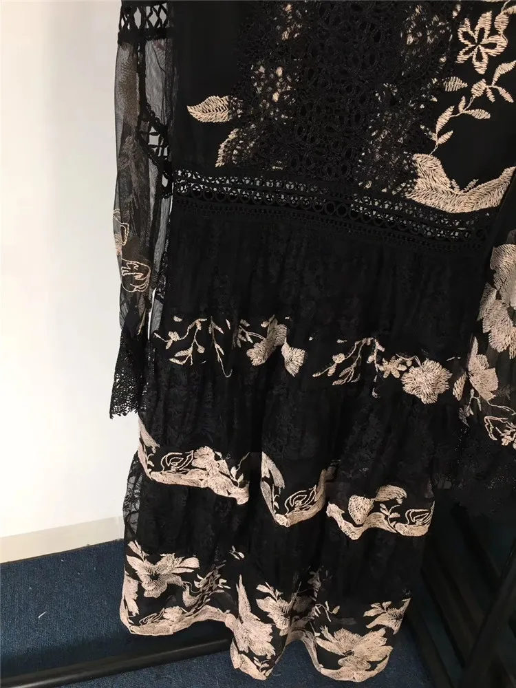 FOMOLAYIME Женское Vestidos Новое весеннее платье с вышивкой