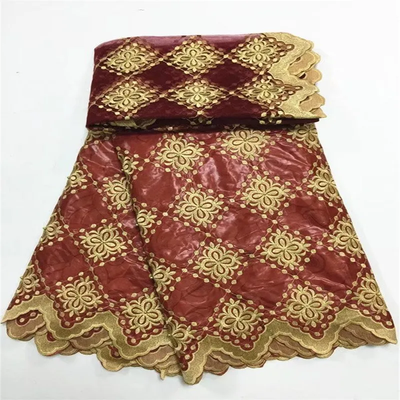 

SM!2019 New arrival African Bazin Riche Getzner fabric with Embroidery lace for dress African lace fabric free shipping !L62018