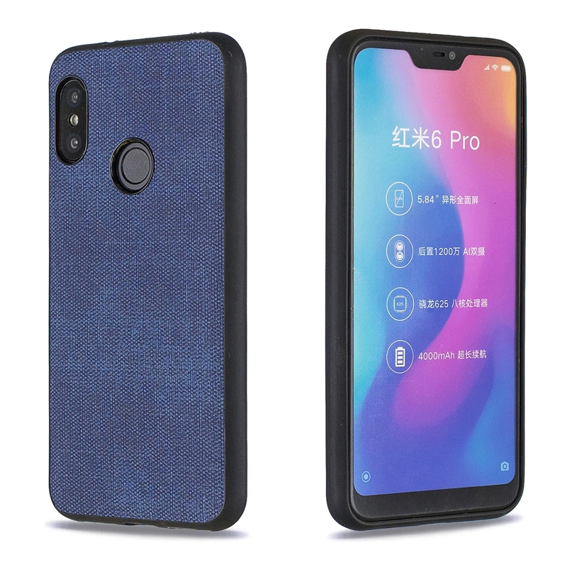 

For Coque Xiaomi Redmi 6 6A 6 Pro Case Luxury Soft Denim And TPU 2 in 1 Case For Funda Xiaomi Redmi Note 7 Capa Phone Case