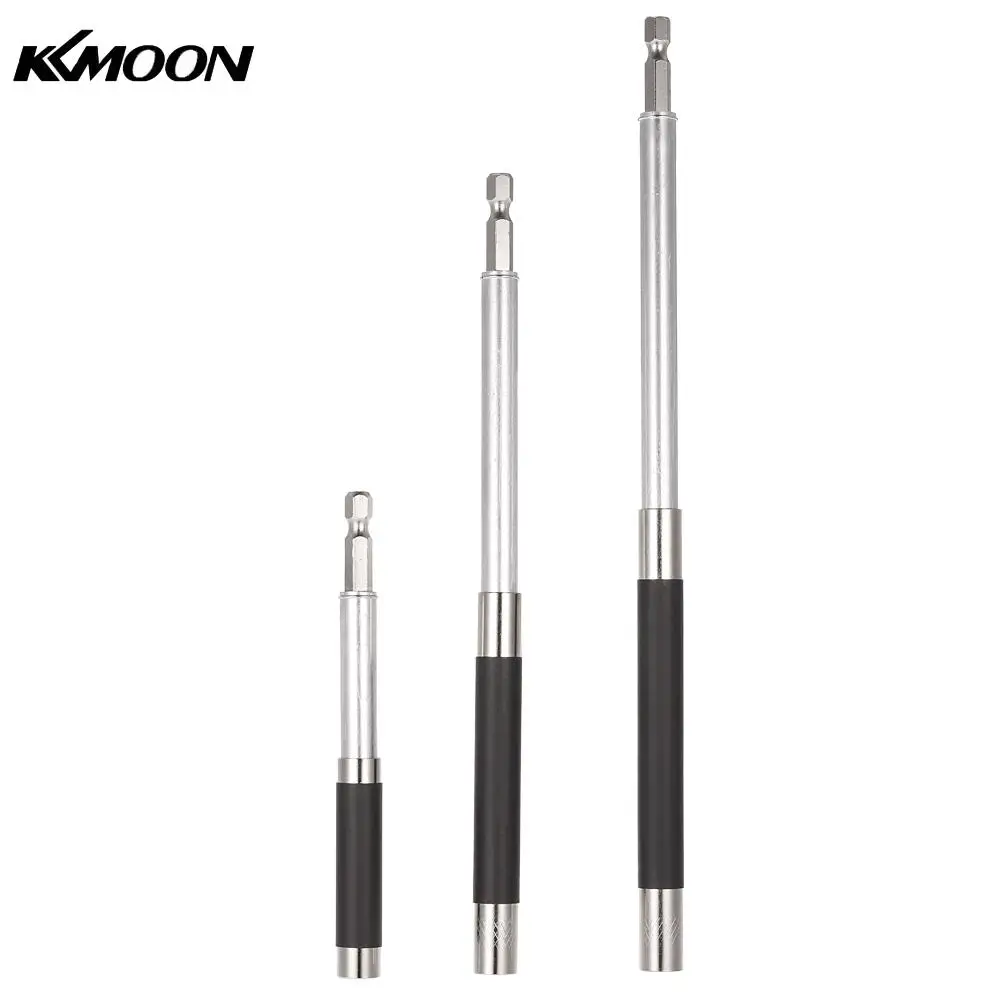 

3pcs 1/4" 80/120/140mm Hex Shank Quick Release Magnetic Screwdriver Extension Bit Holder Connection Rod Adapter Sleeve