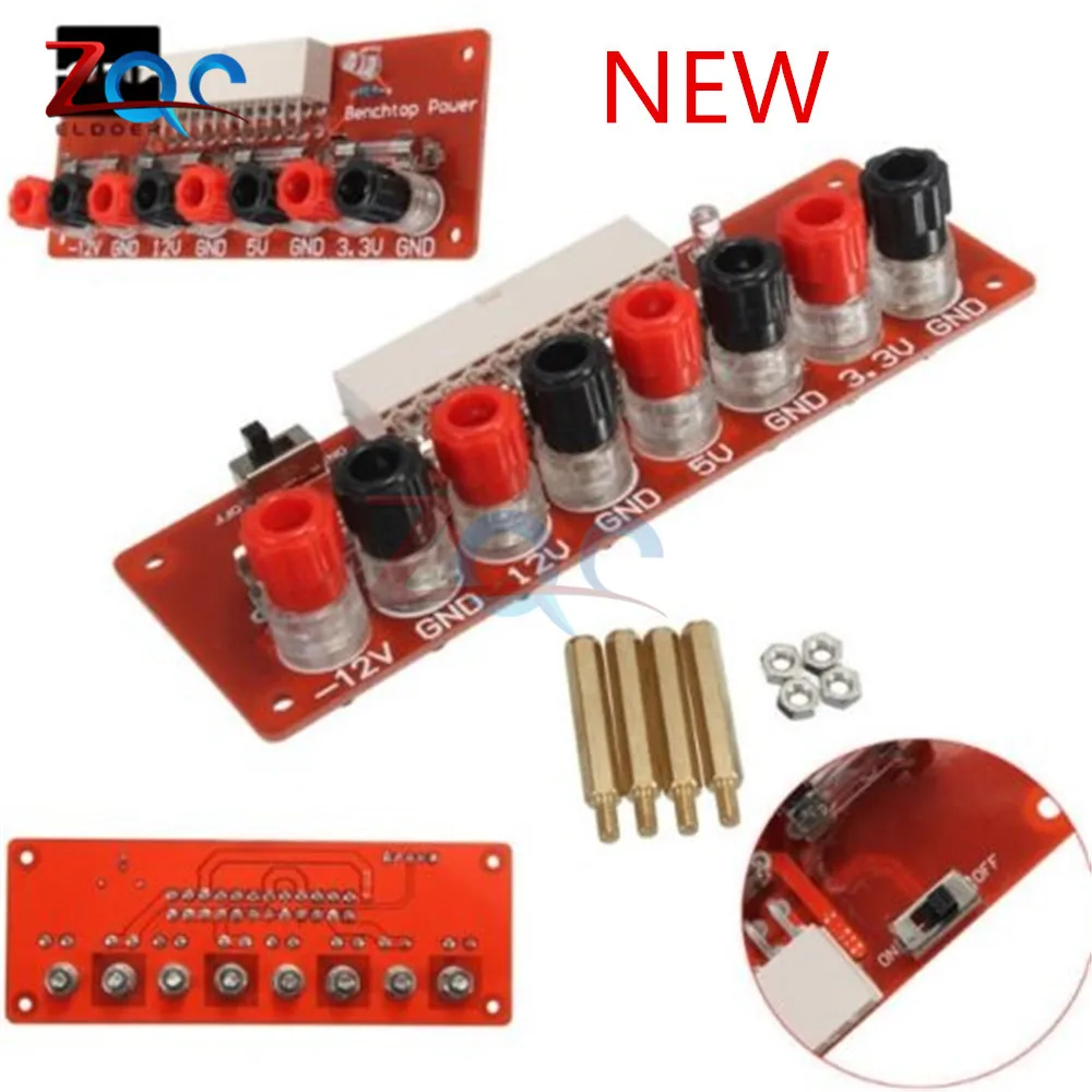 

1 Set 24 Pins ATX Benchtop Power Board Computer Connector Socket Power Supply Adapter Module