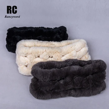 

[Rancyword] Fur Scarf Women Real Rex Rabbit Fur Scarf Winter Neck Warm Neckerchief Grade Quality Retail / Wholesale RC1340