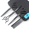 8 inch pet hairdressing scissors set Paint black set high class pet scissors ► Photo 2/6