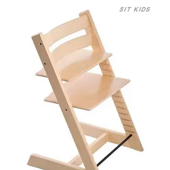 

Export Children's Growth Chair Baby Solid Wood Table And Chair Household Baby Learns To Eat Beech Stand