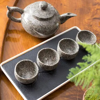 

Inner Mongolia Maifanshi Filter Teapot Home Kung Fu Tea Set Creative Pot 4 Tea Cups