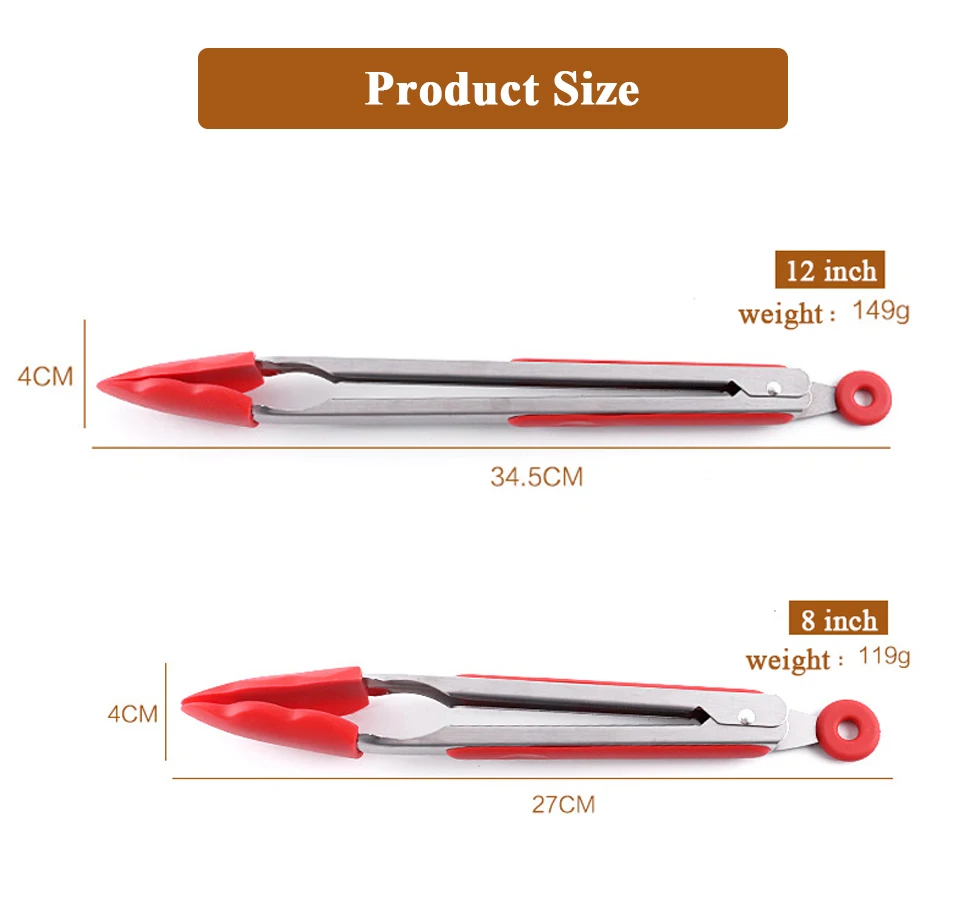 27 cm and 35cm Food Grade 100% Silicone food tong Kitchen Tongs utensil Cooking Tong clip Clamp Salad Serving BBQ tools13