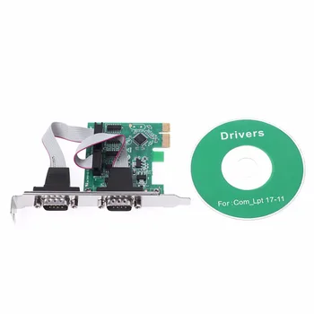 

PCI-E PCI to Dual Serial DB9 RS232 Serial Controller 2-Port Adapter Card Express