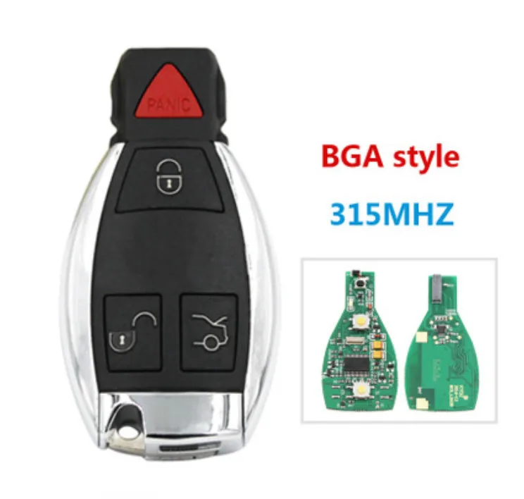 3B with panic 315mhz Умный ключ 2, 3, 4 кнопки NEC и BGA и быть Дистанционным Ключом с 315 МГц 434 МГц для Mercedes Benz пульт дистанционного управления автомобилем Год 2000 - Цвет: 3B with panic 315mhz