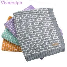 Для детей ясельного возраста корзина постельные принадлежности крышка зимняя теплая шапка унисекс Одеяло супер softnewborn Детские Обёрточная бумага Пеленальное Одеяло из муслина; клетчатый вязаный