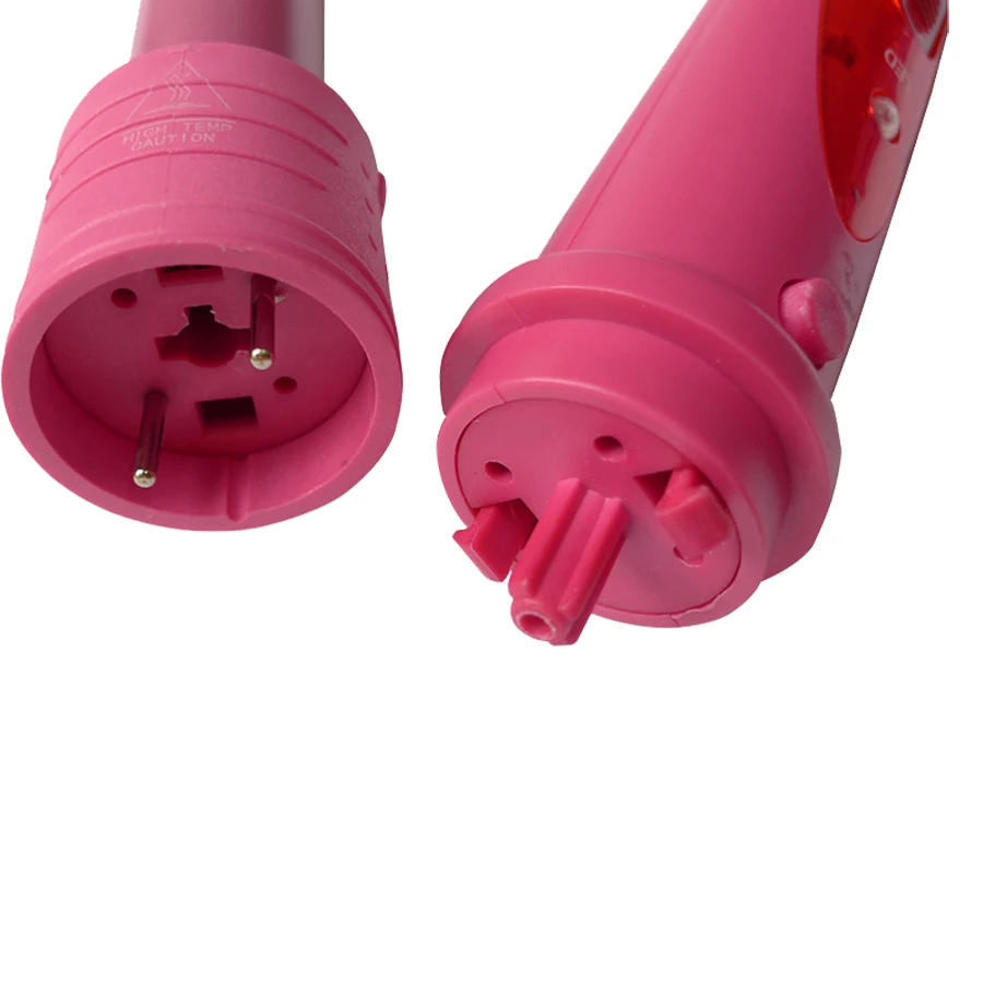 Профессиональные подогревом для завивки волос палочка Съемная 3 в 1 щипцы для завивки розовый черный бигуди перчатки+ Бесплатный Расческа+ волос клип