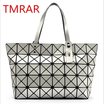 

TMRAR 2019 new zipper solid color laser bag diamond folding bag large capacity female bag PU portable messenger bag qq001