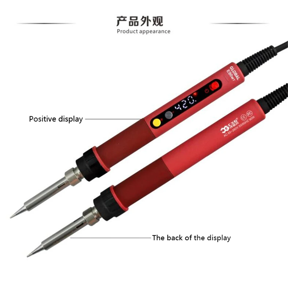 110 В/220 В E60WT/90WT/110WT ЖК-цифровой светодиодный регулируемый Электрический паяльник термостатическая пайка