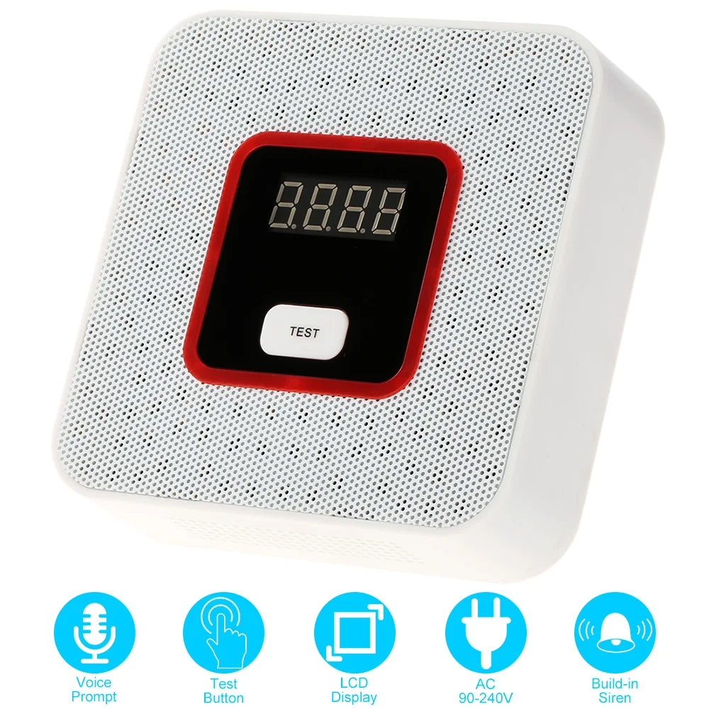 

Smart LCD Combustible Gas Leakage Alarm Sensor Tester Human Voice Warning Detector For Alarm System