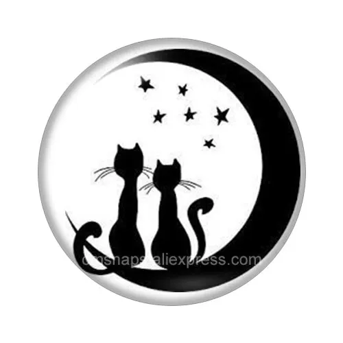 Новые милые кошки 10 шт Смешанные 12 мм/16 мм/18 мм/25 мм круглые фото стеклянные кабошон демонстрационные с плоской задней частью делая результаты ZB0655 - Цвет: H