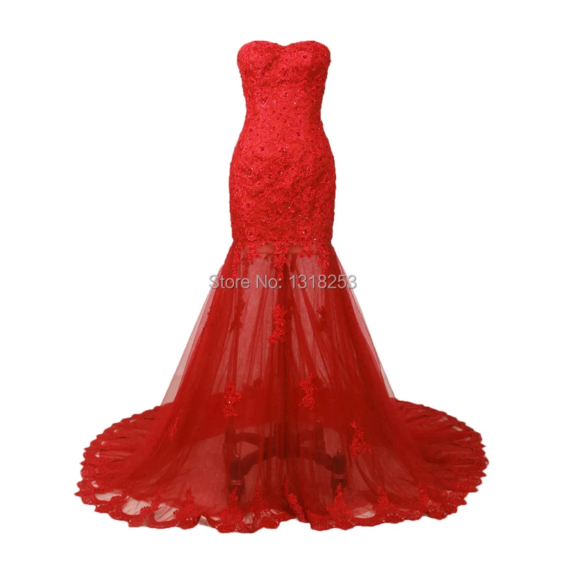 

Strapless Mermaid Prom Dresses Long See Through Beaded Appliqued gala dress elegant vestido longo abiti da cerimonia donna gown