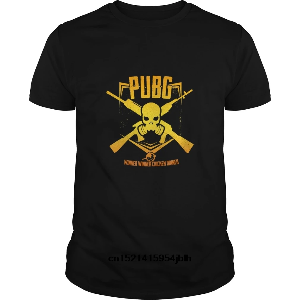 Горячая Распродажа t shirt 2018 модная мужская футболка bioshick pubg-эмблема-золото |