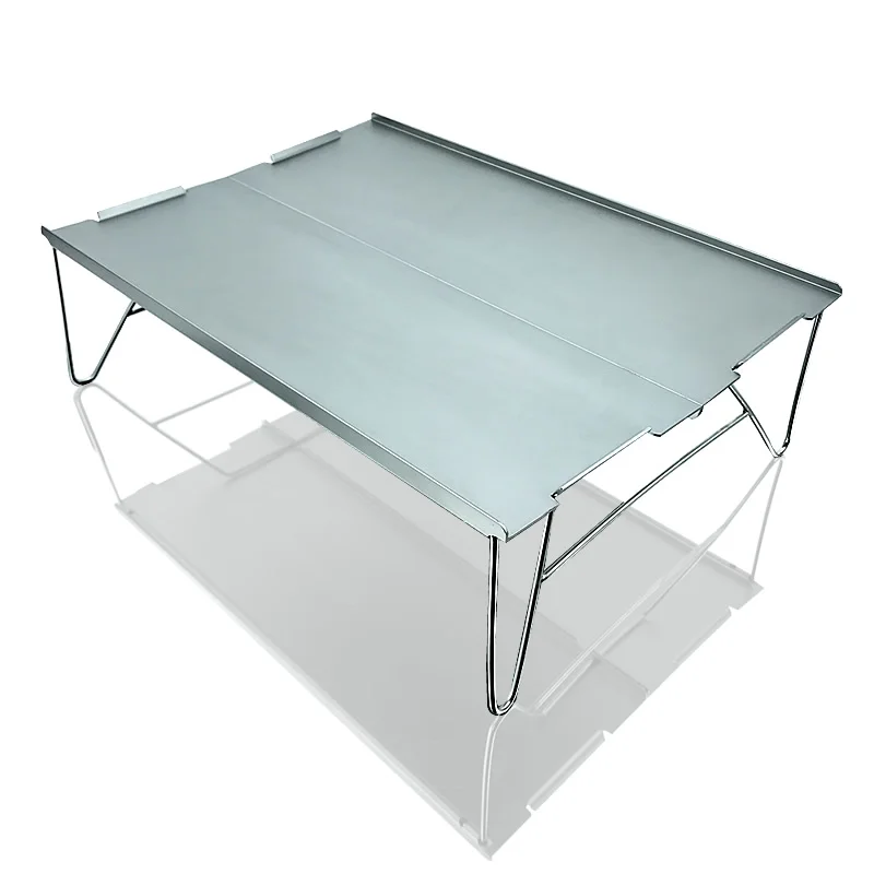 Ультра-светильник, мини-стол для пикника, алюминиевый складной чайный столик, походный портативный стол для барбекю - Цвет: 08