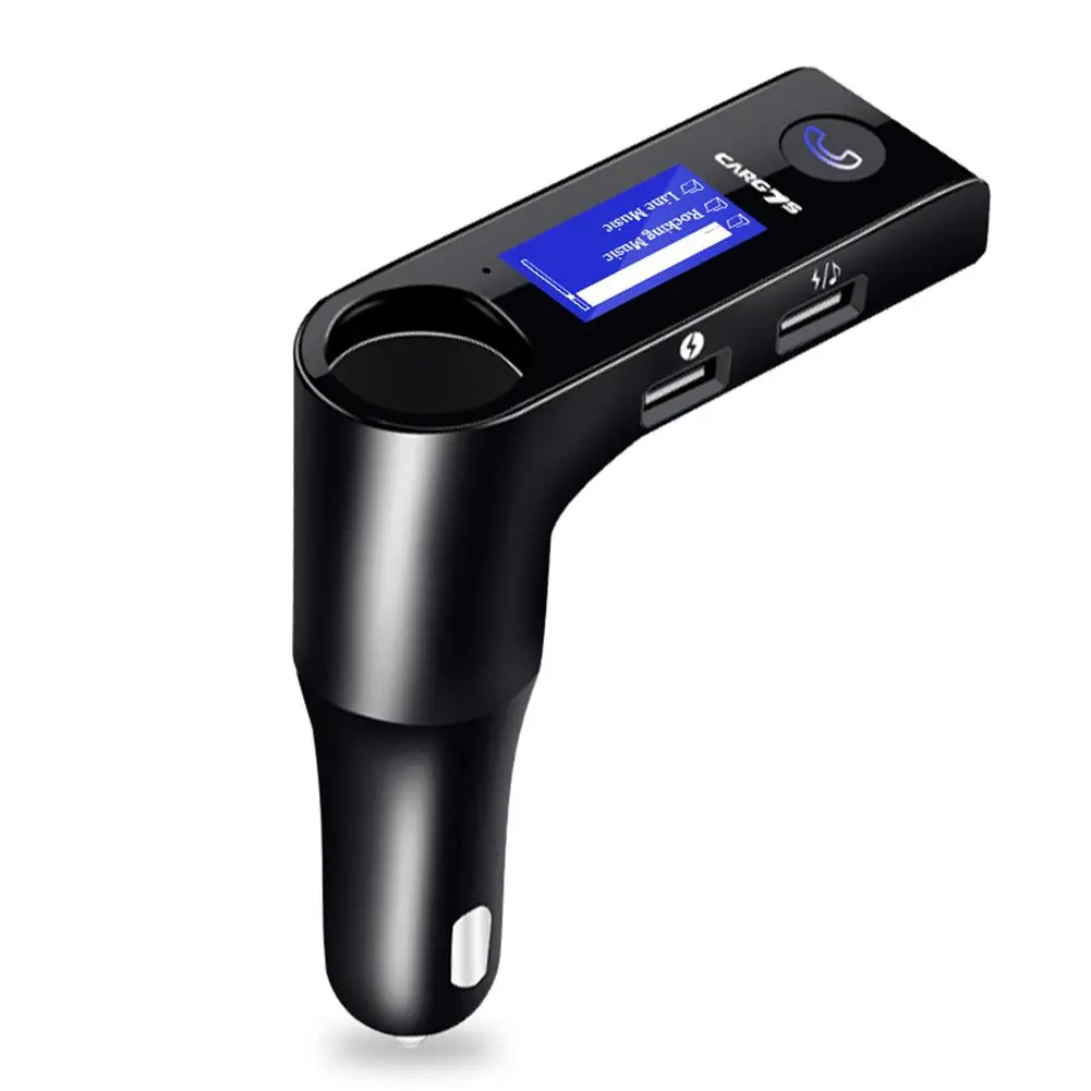 BEESCLOVER Bluetooth Автомобильный fm-передатчик G7S-шумоподавление, светодиодный дисплей, EDR, A2DP(черный) подавление вызова, r30