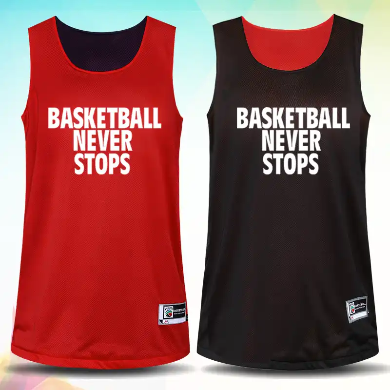 Reversible Jersey & Shorts 2PCS Women Basketball Jersey Set Girl Double