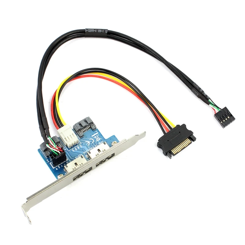 Адаптер с двойным портом Sata на 5 В 12 адаптер питания через USB Esata конвертер
