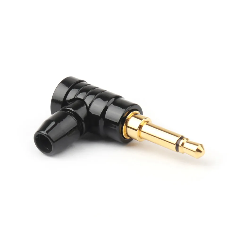 Artudatech 4PCS 3 5mm 2 Pole TS 90 Mono Plug Male Audio Adapter Connector Headphone Silver Black
