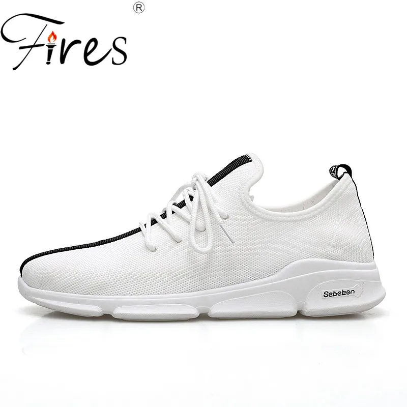 

Fires New Arrival Men Casual Shoes Lace-up Mesh Breathable Shoes Male Comfortable Black White Fashion Shoes Man Loafer Shoes