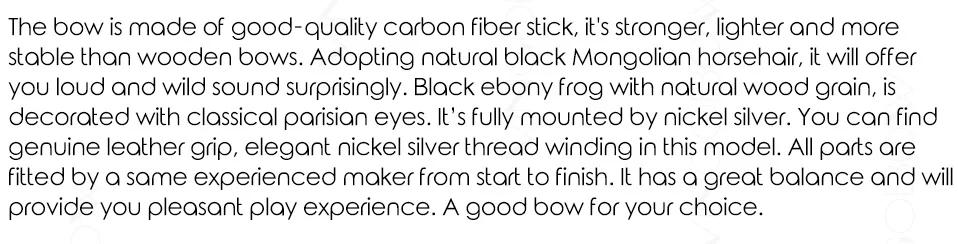 carbon fiber violin bow