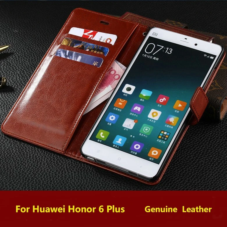 Роскошные Чехлы из натуральной кожи для телефонов Huawei Honor 6 Plus Модный чехол с
