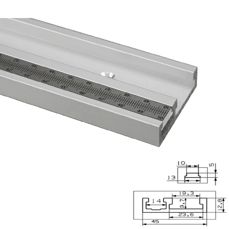 45 мм t-треки с Метрическая линейка стандартные алюминиевые слот направляющая для резки джиг приспособление Деревообработка DIY инструмент